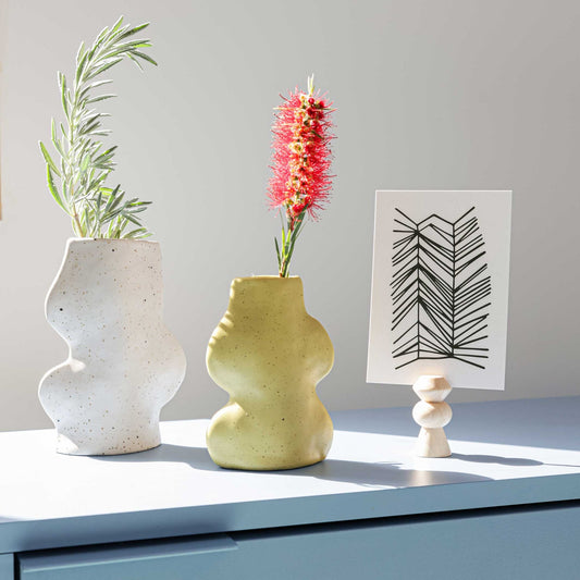 Fluxo Ceramic Vase Medium - White