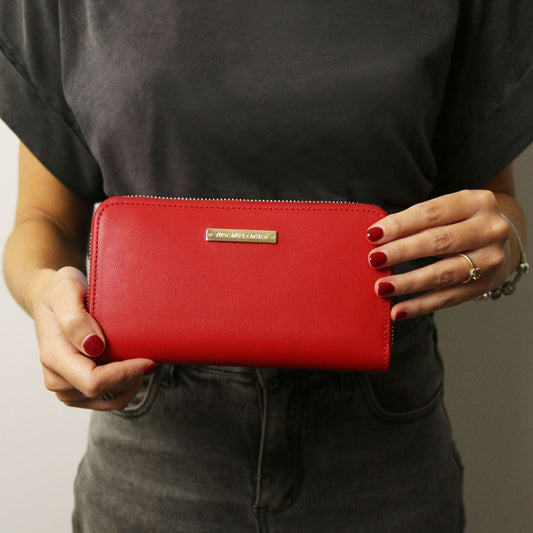 Leather wallets for women Gaia - Double zip around leather wallet | TL142343 San Rocco Italia