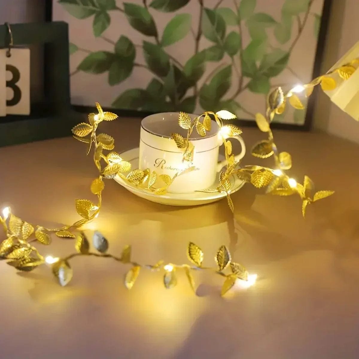 Gold and Silver Leaf String Lights - 20/50/100 LEDs - Premium  - Shop now at San Rocco Italia