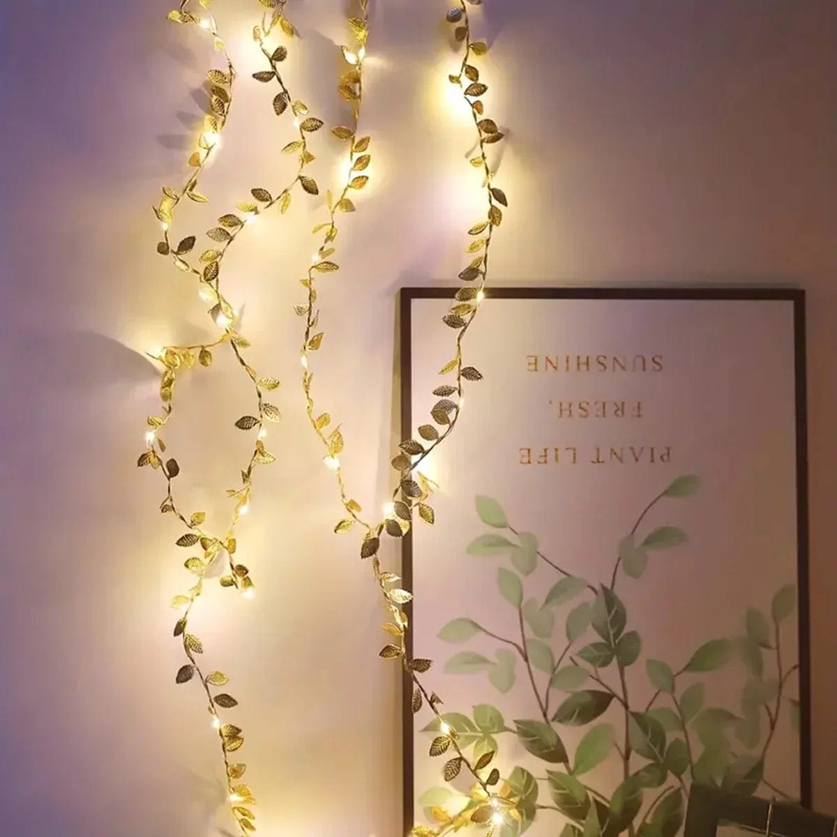 Gold and Silver Leaf String Lights - 20/50/100 LEDs - Premium  - Shop now at San Rocco Italia