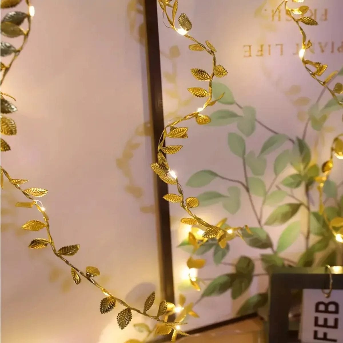 Gold and Silver Leaf String Lights - 20/50/100 LEDs - Premium  - Shop now at San Rocco Italia