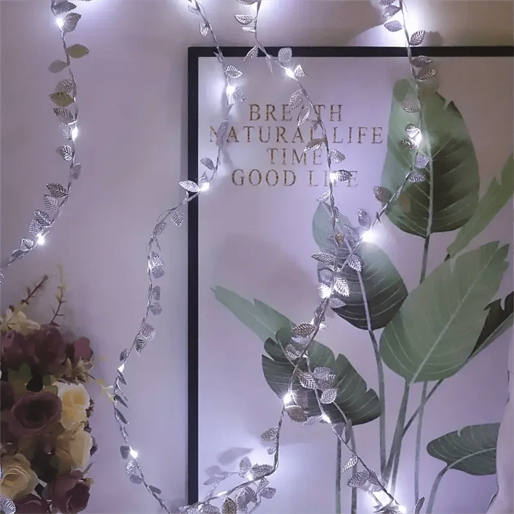 Gold and Silver Leaf String Lights - 20/50/100 LEDs - Premium  - Shop now at San Rocco Italia