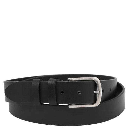 Leather Belts for men Black / 95 cm Handcrafted leather belt 35mm for jeans | TL142526 San Rocco Italia