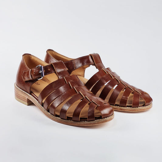 Sandals Handmade Leather Fisherman Sandals - Brown San Rocco Italia