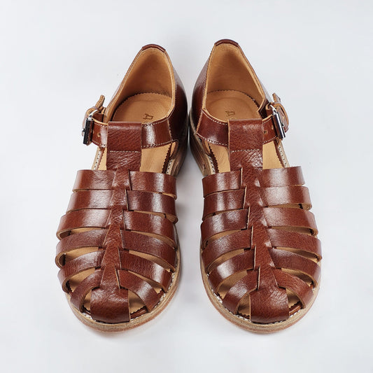 Sandals Handmade Leather Fisherman Sandals - Brown San Rocco Italia