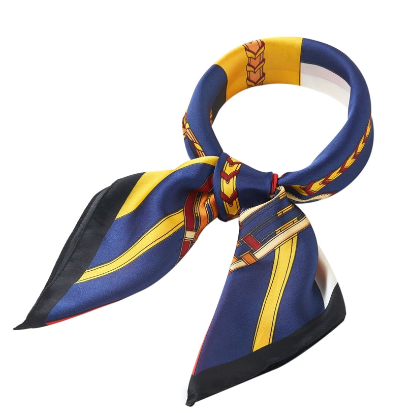 Interchain Square Silk Scarf | Yellow (70 × 70 cm)