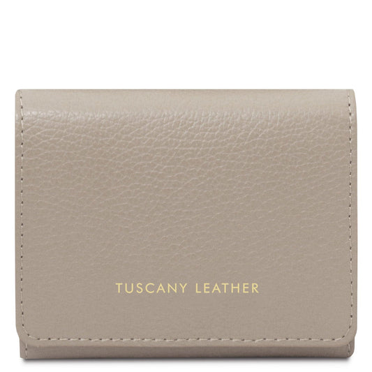 Leather wallets for women Light Taupe Iside - Exclusive leather wallet - Small size | TL142436 San Rocco Italia