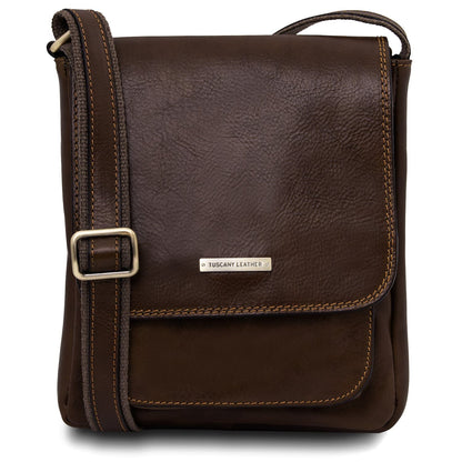 Jimmy - Leather crossbody bag for men with front pocket | TL141407 - Premium Leather bags for men - Shop now at San Rocco Italia