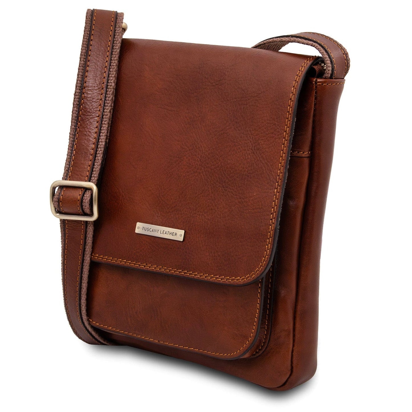 Jimmy - Leather crossbody bag for men with front pocket | TL141407 - Premium Leather bags for men - Shop now at San Rocco Italia