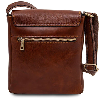 Jimmy - Leather crossbody bag for men with front pocket | TL141407 - Premium Leather bags for men - Shop now at San Rocco Italia