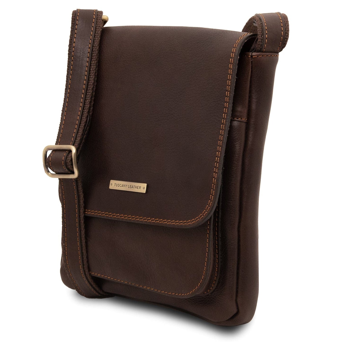 Jimmy - Leather crossbody bag for men with front pocket | TL141407 - Premium Leather bags for men - Shop now at San Rocco Italia