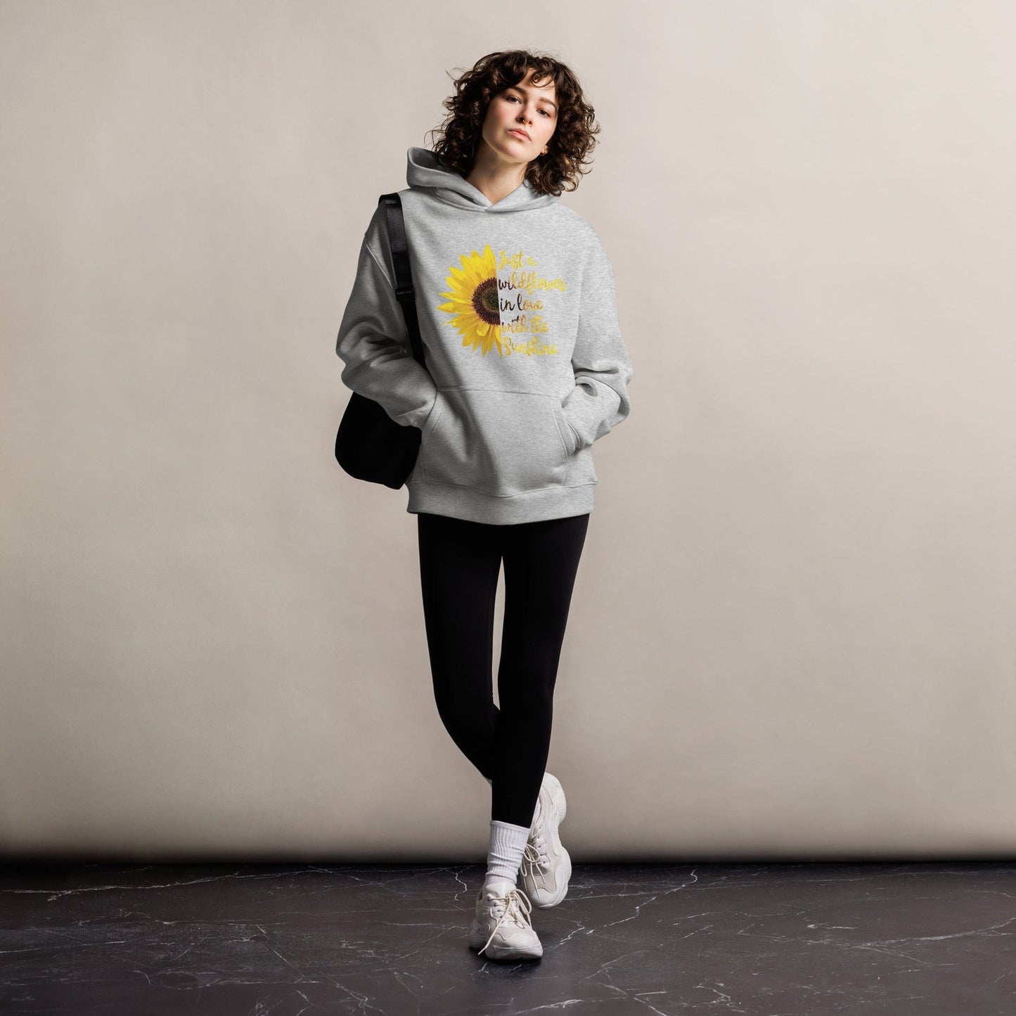 Just a Wildflower in Love with the Sunshine Unisex Oversized Hoodie - Premium Unisex Oversized Hoodie | AS Colour 5161 - Shop now at San Rocco Italia