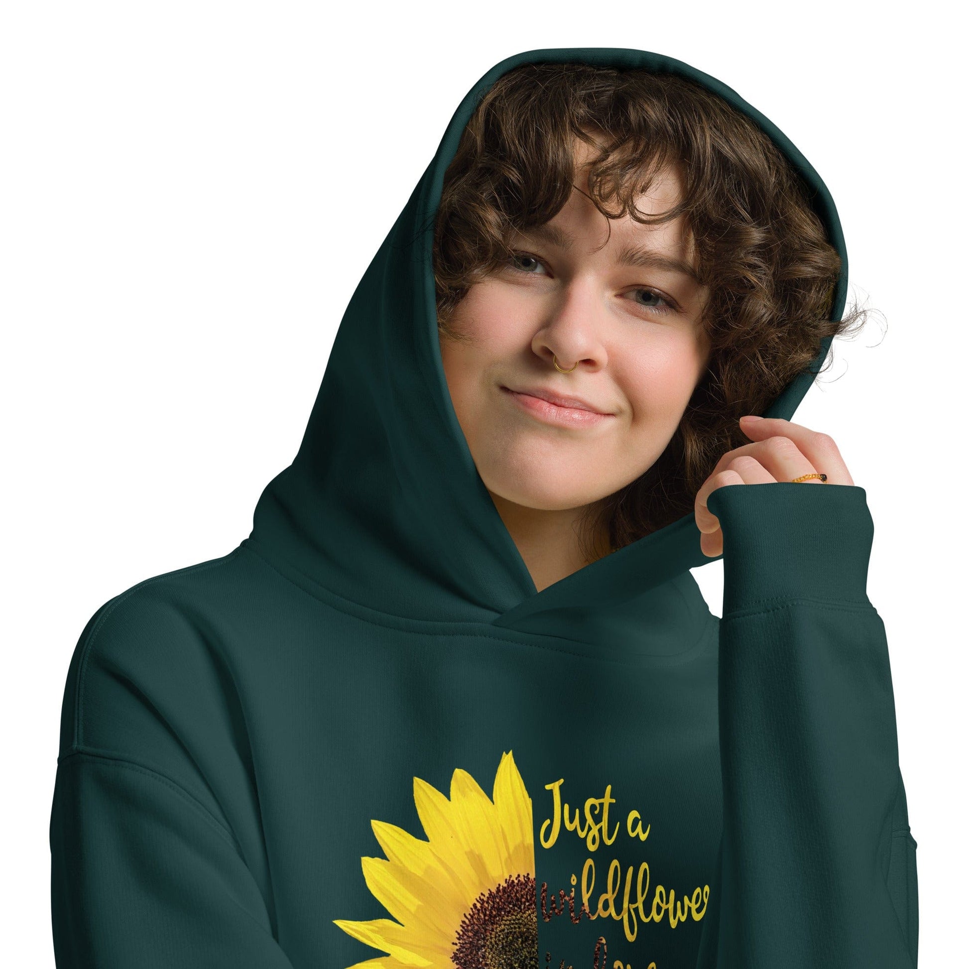 Just a Wildflower in Love with the Sunshine Unisex Oversized Hoodie - Premium Unisex Oversized Hoodie | AS Colour 5161 - Shop now at San Rocco Italia