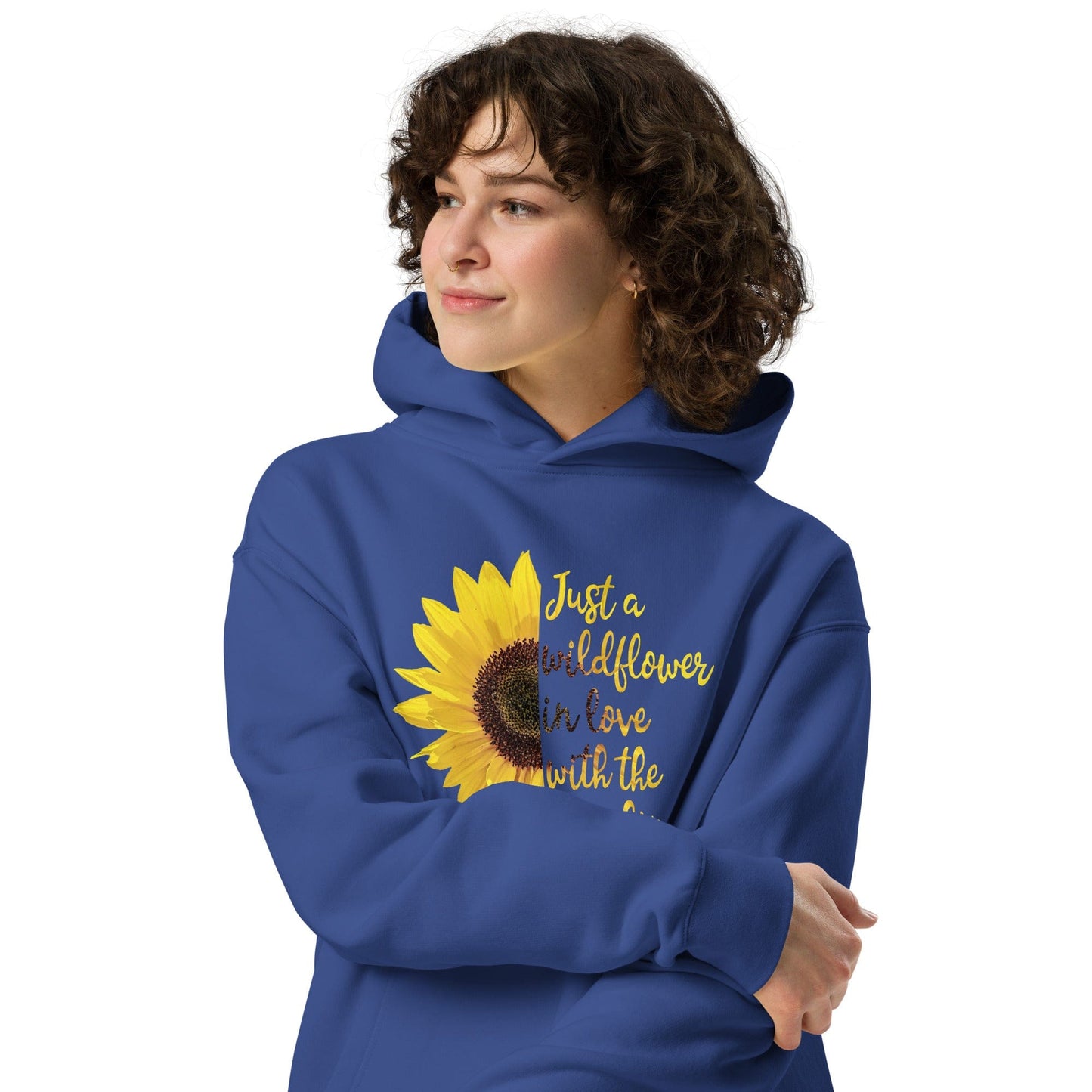 Just a Wildflower in Love with the Sunshine Unisex Oversized Hoodie - Premium Unisex Oversized Hoodie | AS Colour 5161 - Shop now at San Rocco Italia