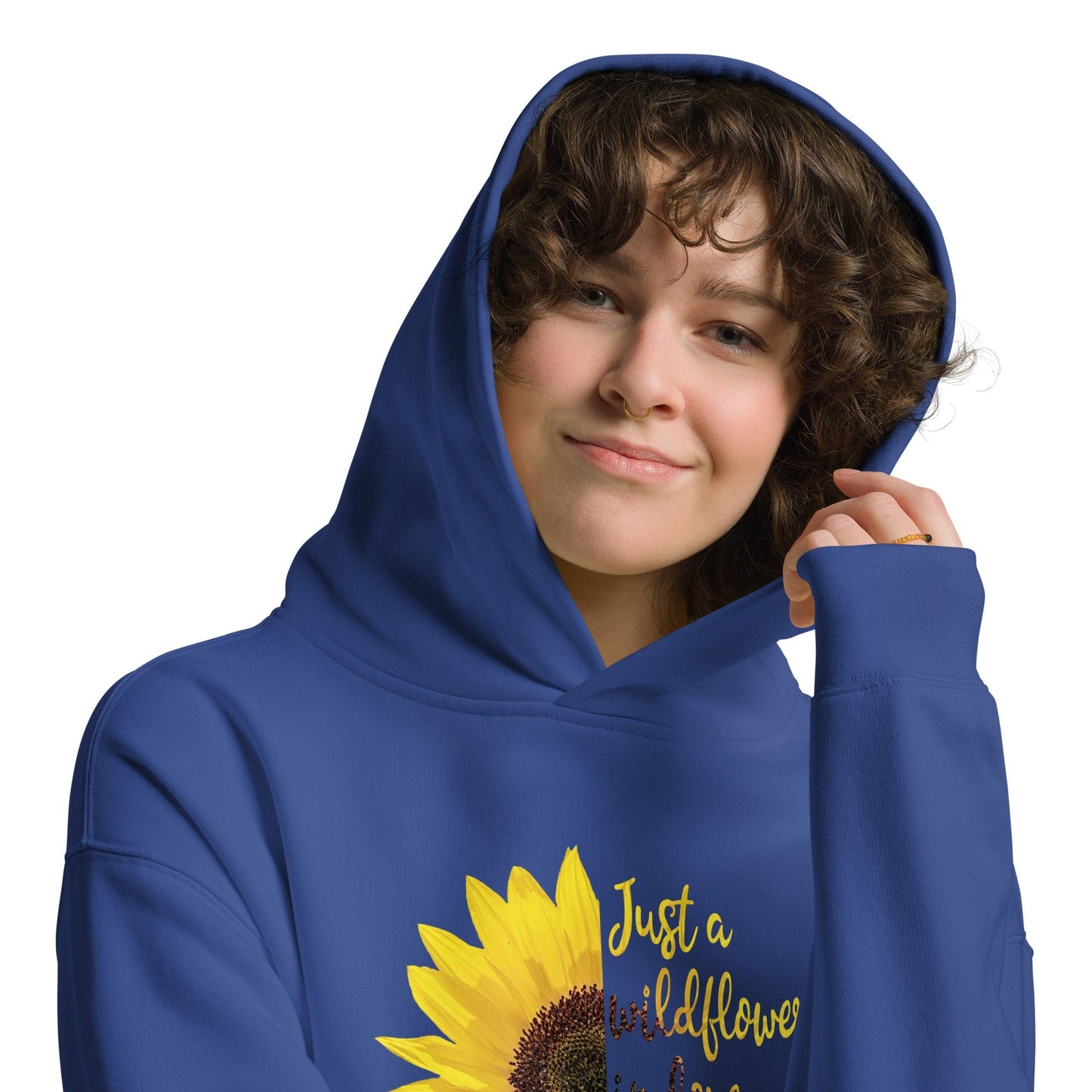 Just a Wildflower in Love with the Sunshine Unisex Oversized Hoodie - Premium Unisex Oversized Hoodie | AS Colour 5161 - Shop now at San Rocco Italia