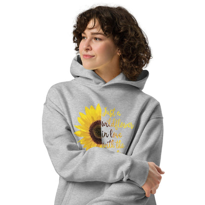 Just a Wildflower in Love with the Sunshine Unisex Oversized Hoodie - Premium Unisex Oversized Hoodie | AS Colour 5161 - Shop now at San Rocco Italia