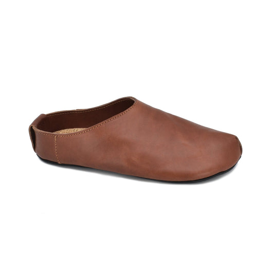 Slippers Kyoto Handmade Leather Slippers - Brown San Rocco Italia