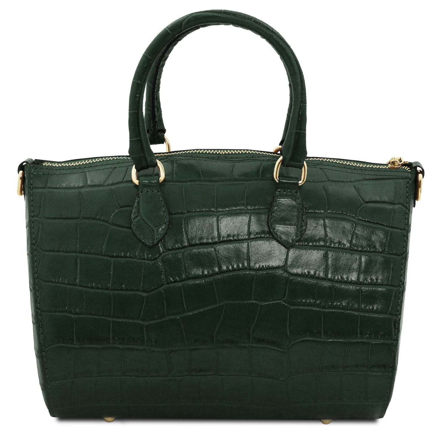 Layla - Croc print leather small duffle handbag | TL142398 - Premium Leather handbags - Shop now at San Rocco Italia