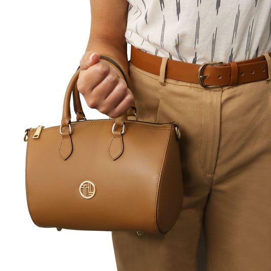 Leather handbags Layla - Leather small duffle handbag | TL142399 San Rocco Italia