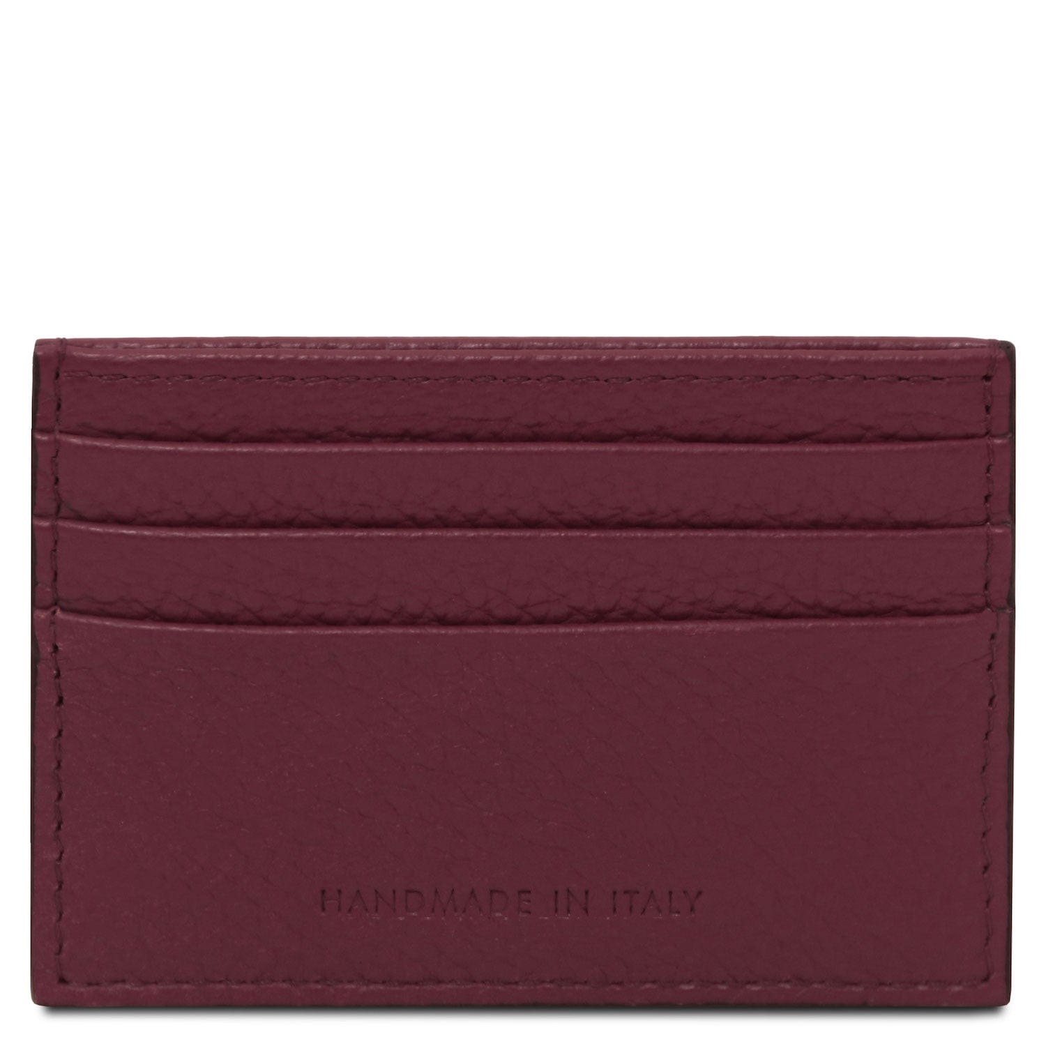 Men leather accessories Leather card holder - 6 cards, pebbled leather | TL142472 San Rocco Italia