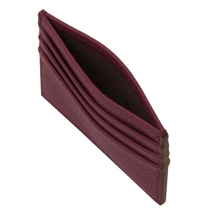Men leather accessories Leather card holder - 6 cards, pebbled leather | TL142472 San Rocco Italia