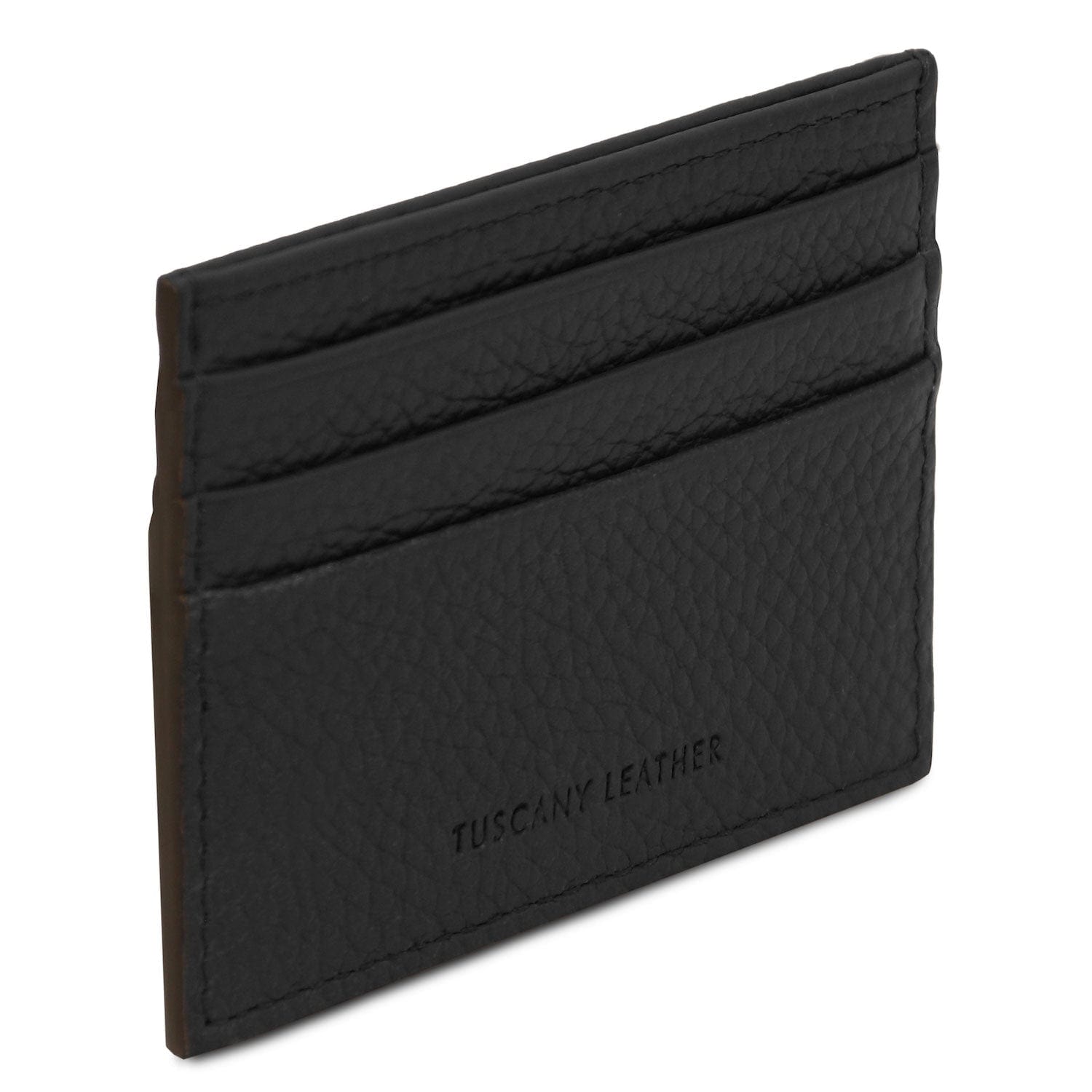 Men leather accessories Leather card holder - 6 cards, pebbled leather | TL142472 San Rocco Italia