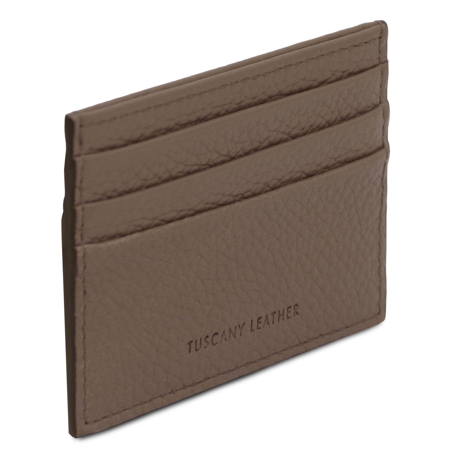 Men leather accessories Leather card holder - 6 cards, pebbled leather | TL142472 San Rocco Italia