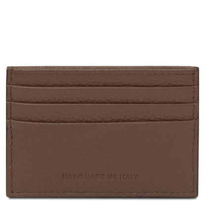 Men leather accessories Leather card holder - 6 cards, pebbled leather | TL142472 San Rocco Italia
