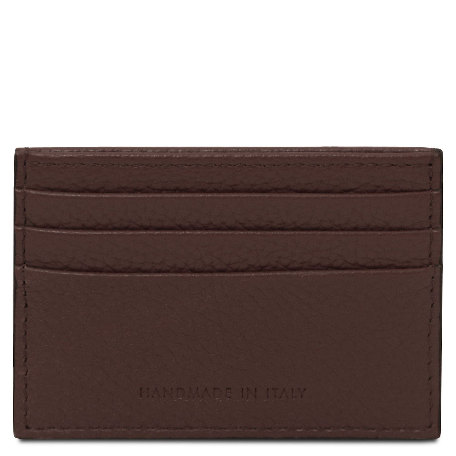 Men leather accessories Leather card holder - 6 cards, pebbled leather | TL142472 San Rocco Italia