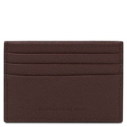 Men leather accessories Leather card holder - 6 cards, pebbled leather | TL142472 San Rocco Italia