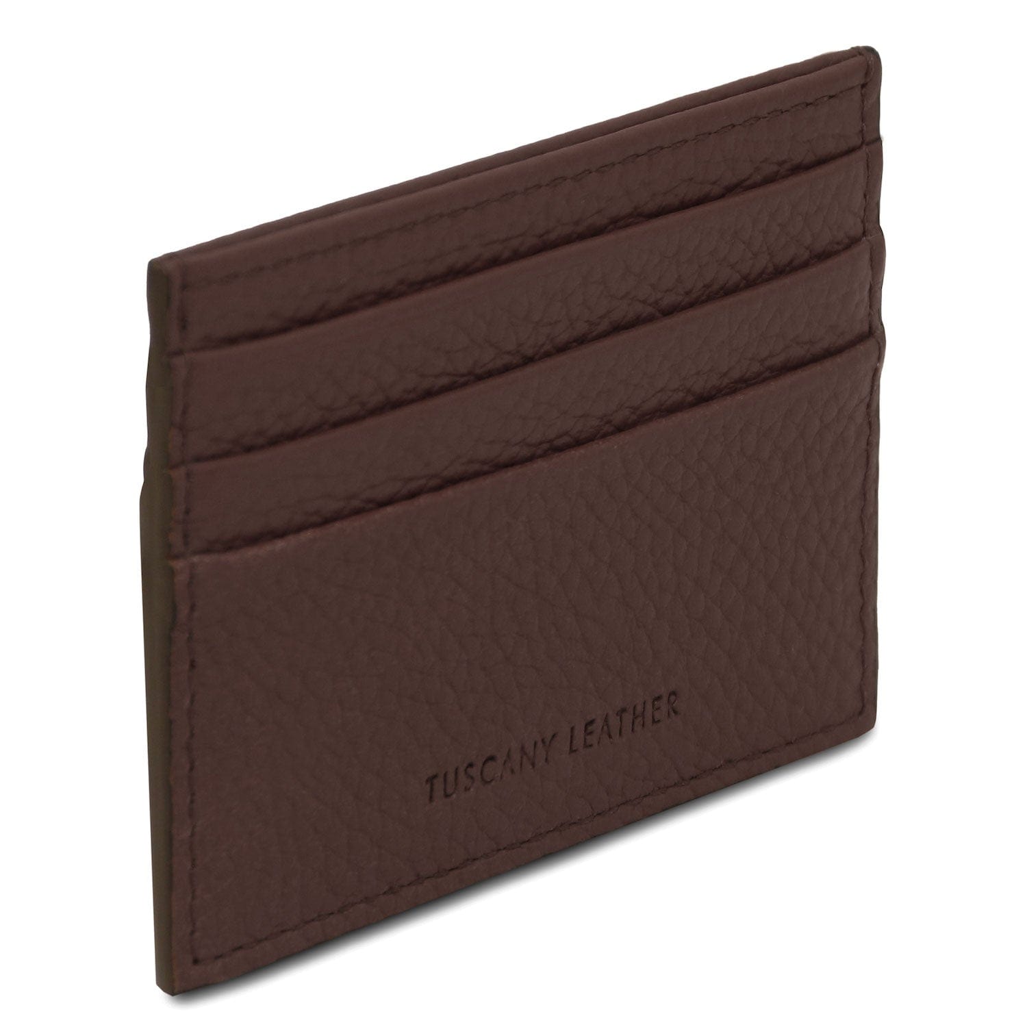 Men leather accessories Leather card holder - 6 cards, pebbled leather | TL142472 San Rocco Italia