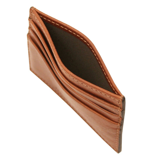 Men leather accessories Leather card holder - 6 cards, smooth full-grain leather | TL142471 San Rocco Italia