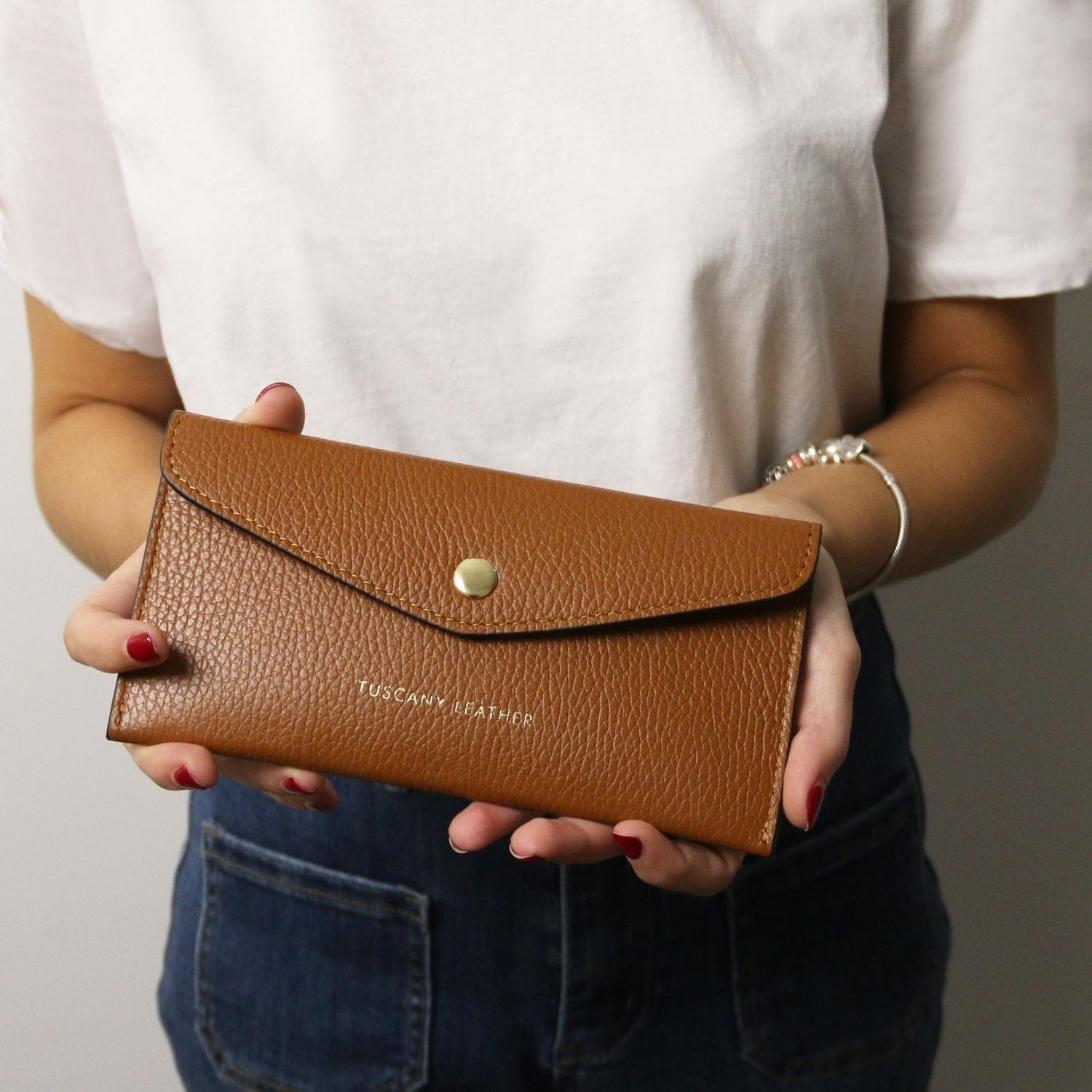 Leather envelope wallet | TL142322 - Premium Leather wallets for women - Shop now at San Rocco Italia