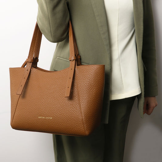 Libra - Long handle leather tote bag | TL142508