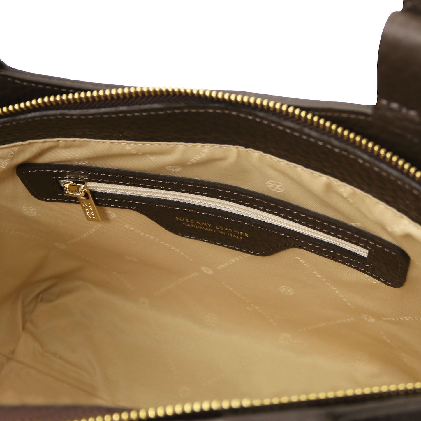 Leather handbags Libra - Long handle suede & leather tote bag | TL142508 San Rocco Italia