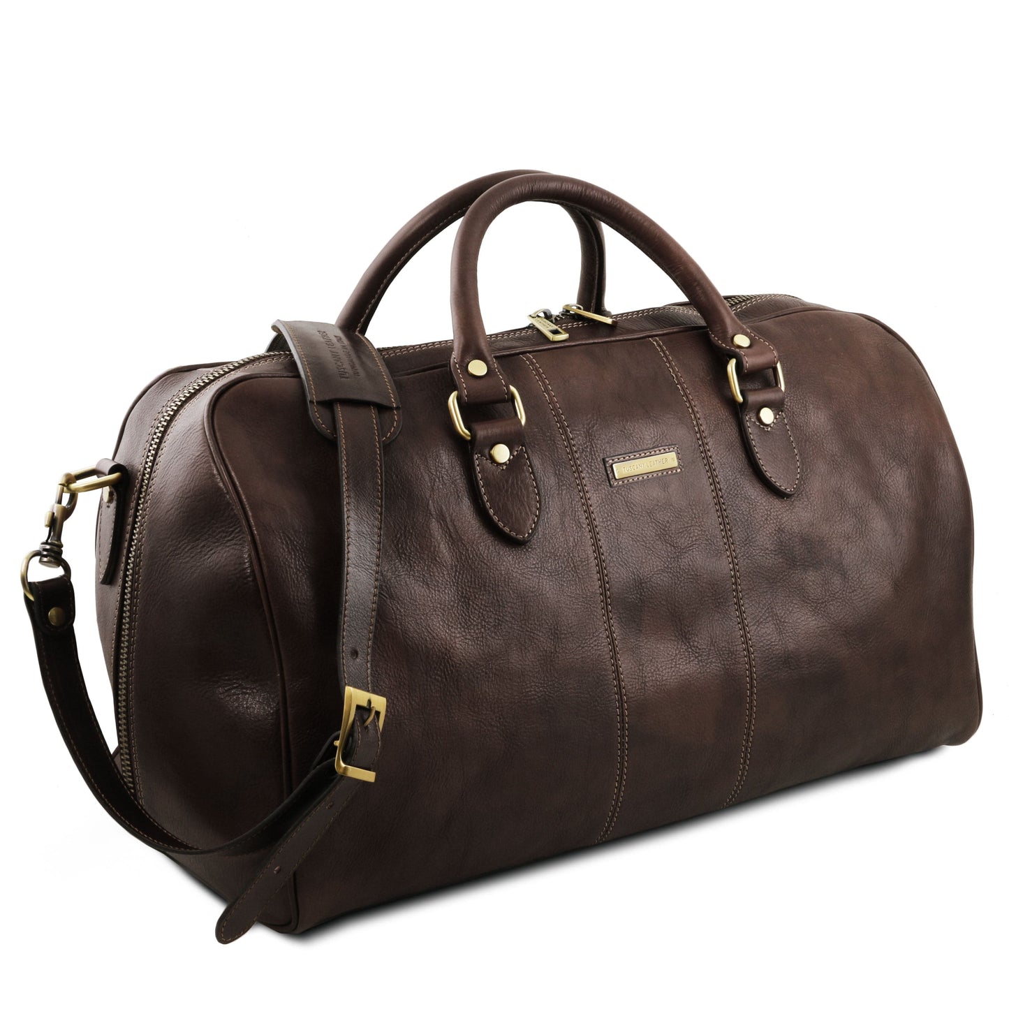 Lisbona - Travel leather duffel bag - Large size - Matte leather | TL141657 - Premium Leather Travel bags - Shop now at San Rocco Italia