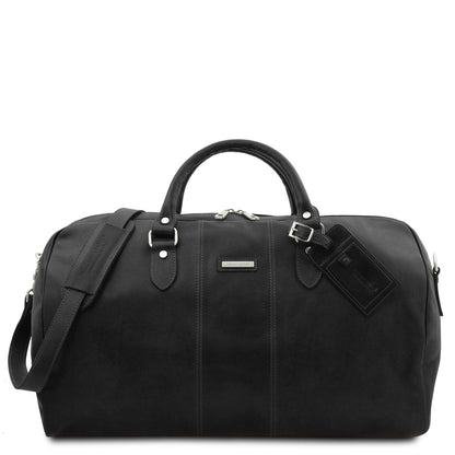 Lisbona - Travel leather duffel bag - Large size - Matte leather | TL141657 - Premium Leather Travel bags - Shop now at San Rocco Italia