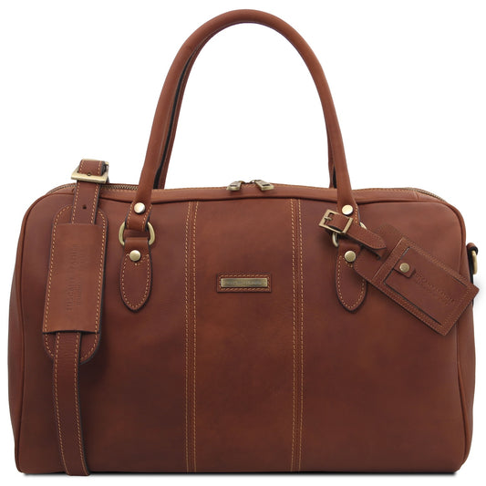 Lisbona - Travel leather duffel bag - Small size | TL142558