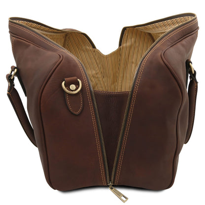 Lisbona - Travel leather duffel bag - Small size | TL142558