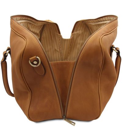 Lisbona - Travel leather duffel bag - Small size | TL142558