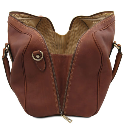 Lisbona - Travel leather duffel bag - Small size | TL142558