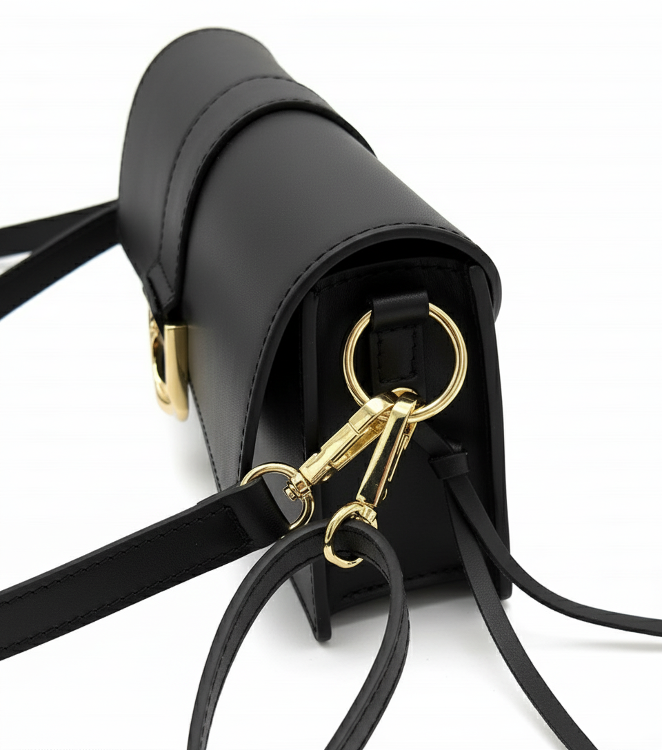 Leather shoulder bags Livorno – Italian Leather Shoulder Bag – Black San Rocco Italia