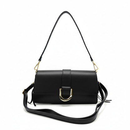 Leather shoulder bags Livorno – Italian Leather Shoulder Bag – Black San Rocco Italia