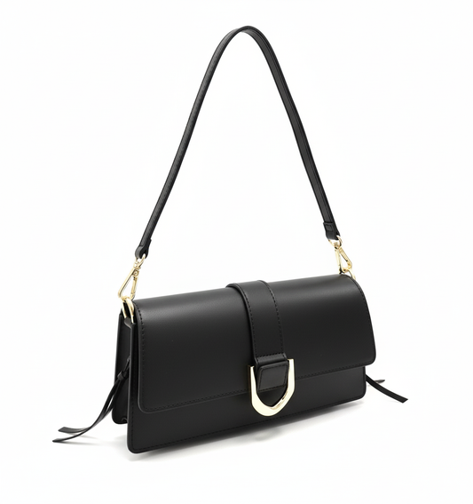 Leather shoulder bags Livorno – Italian Leather Shoulder Bag – Black San Rocco Italia