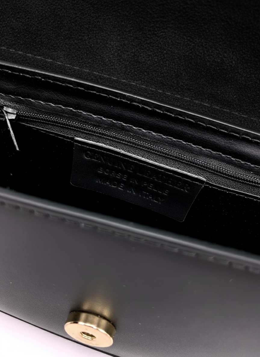 Leather shoulder bags Livorno – Italian Leather Shoulder Bag – Black San Rocco Italia