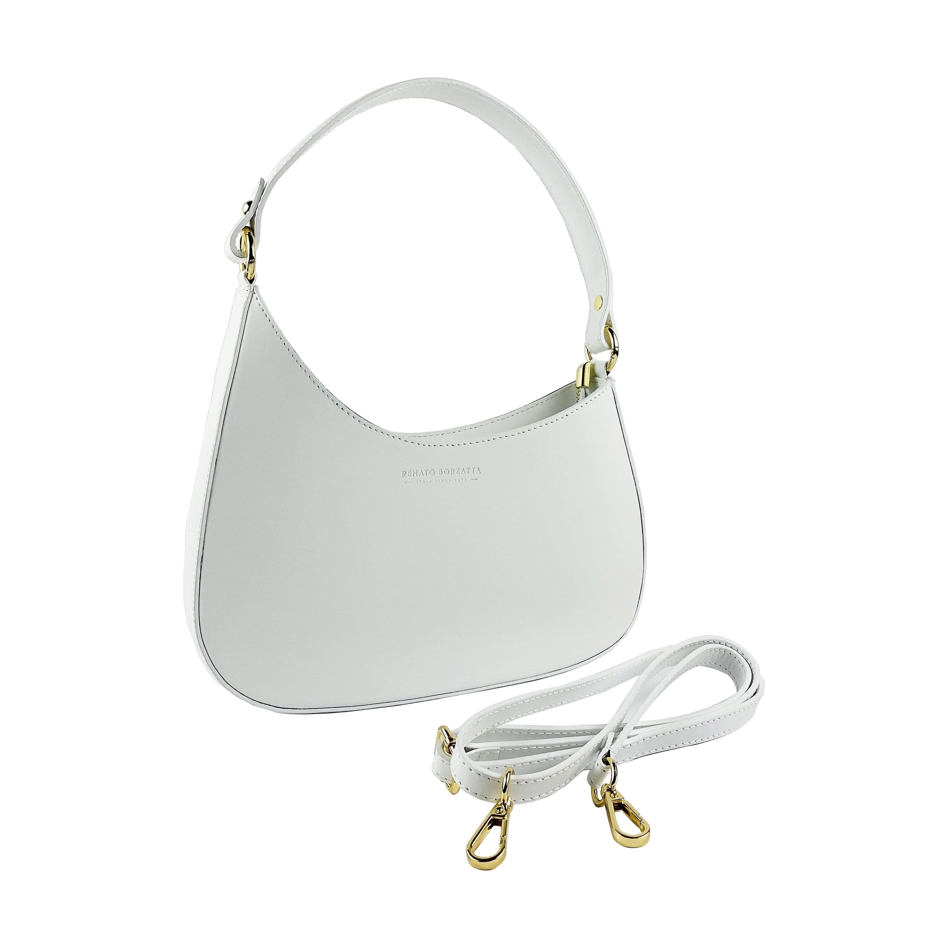 Luna Women's White Shoulder Bag | RB1013 - Premium Accessories - Shop now at San Rocco Italia