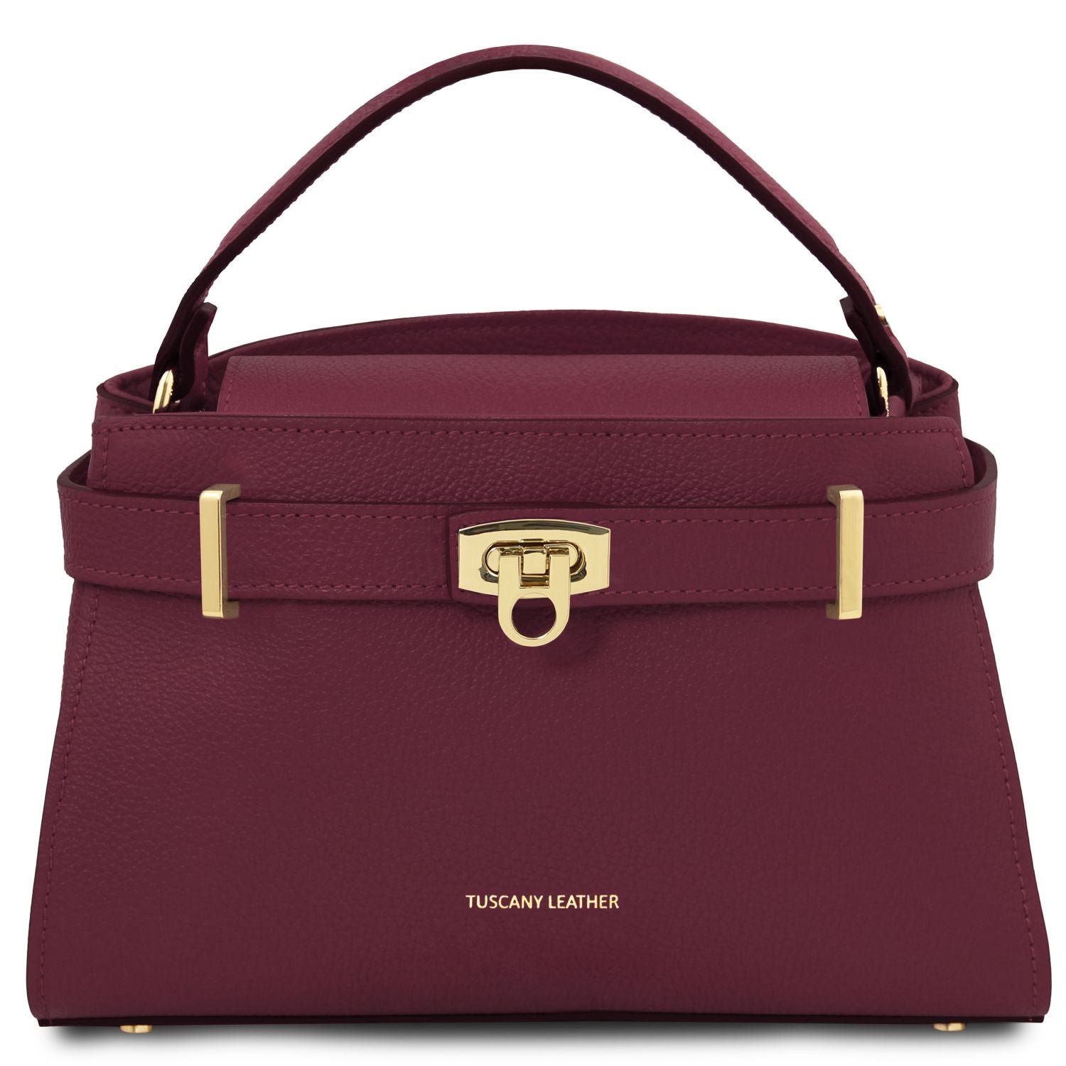 Leather handbags Bordeaux Maisy - Leather top handle bag - Medium size | TL142455 San Rocco Italia