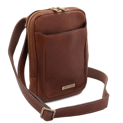 Mark - Matte Leather Crossbody Bag | TL142428 - Premium Leather bags for men - Shop now at San Rocco Italia