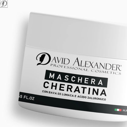 Maschera Capelli Cheratina e Acido Ialuronico 250 ml – Ristrutturante, Idratante, Professionale