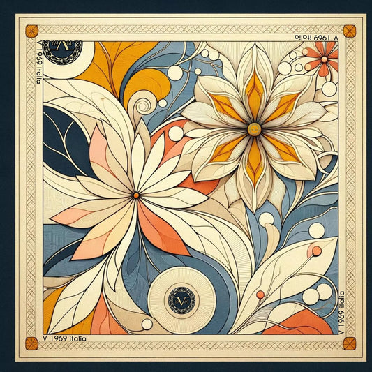 Mystic Flowers Large Square Silk Scarf (90 × 90 cm)
